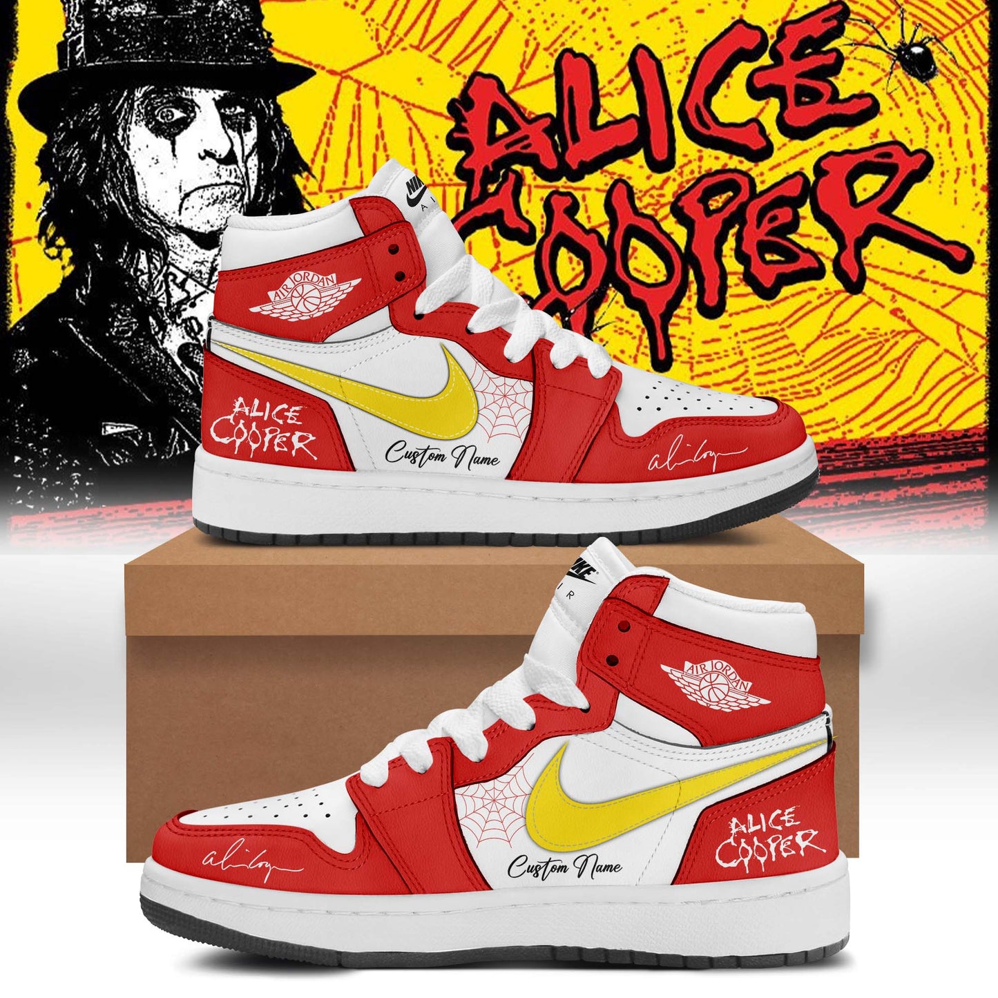 ,,Alice Cooper “Alice’s Attic Tour” 2026 Signed – Shoes 1-1