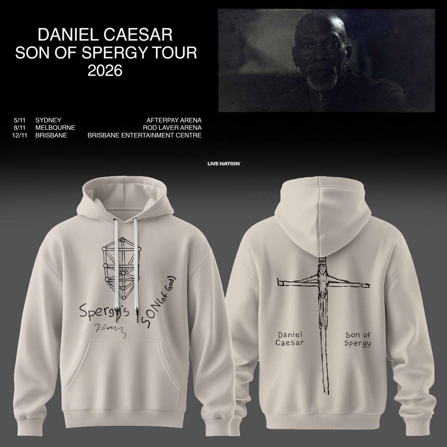 DANIEL CAESAR – SON OF SPERGY TOUR 2026 HOODIE