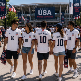 USA World Cup 2026 Personalized Jersey | Custom Name & Number Gift for Soccer Fans