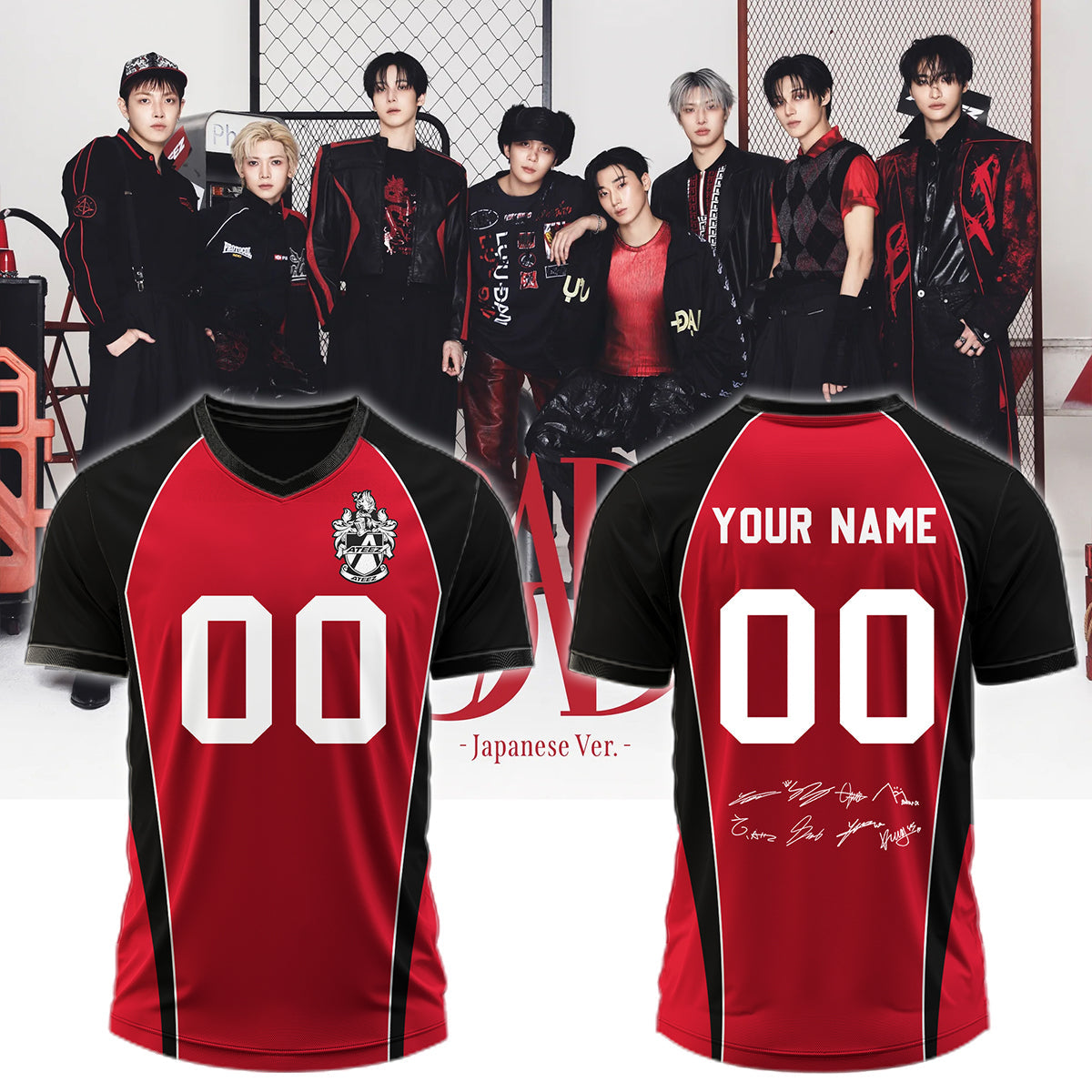 .ATEEZ BAD signed Jersey (Custom Name & Number)
