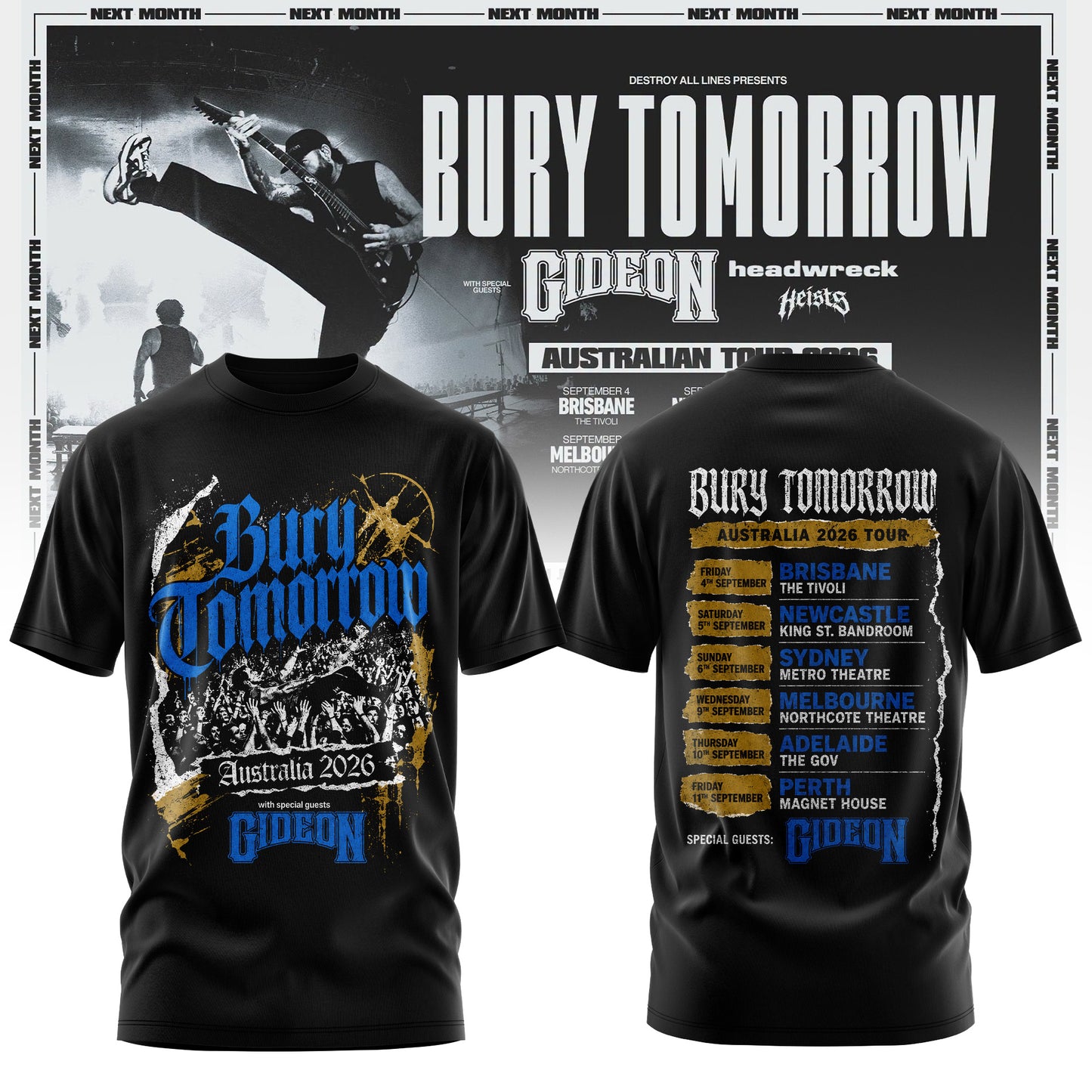 Bury Tomorrow – ‘Will You Haunt Me’ Australian Tour 2026 Limited T-Shirt