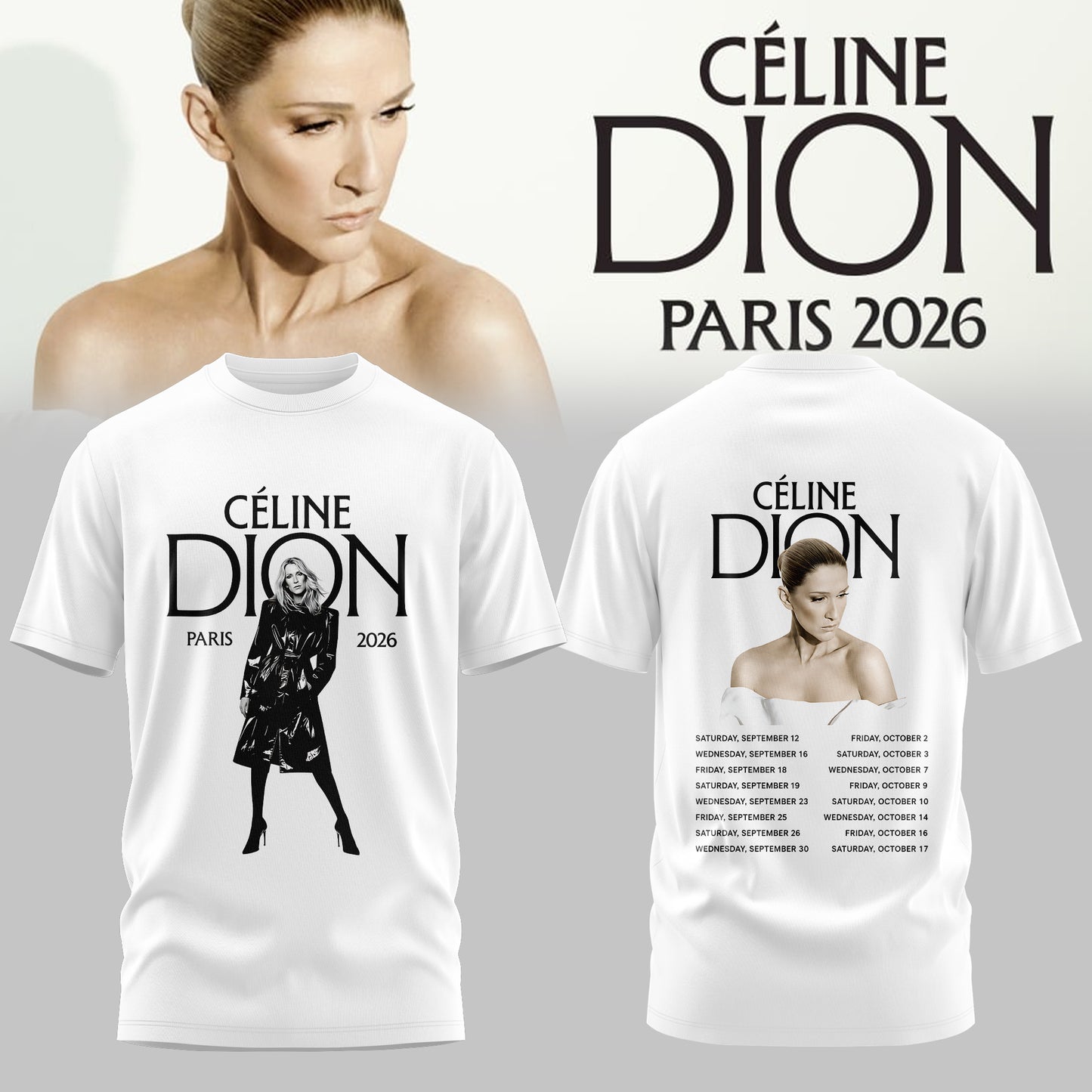 CELÍNE DION: LIVE IN PARIS 2026 Limited T-Shirt