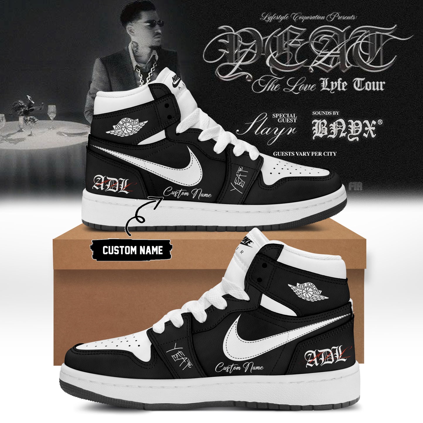 .YEAT LOVE/LYFE Tour Signed Shoes 14