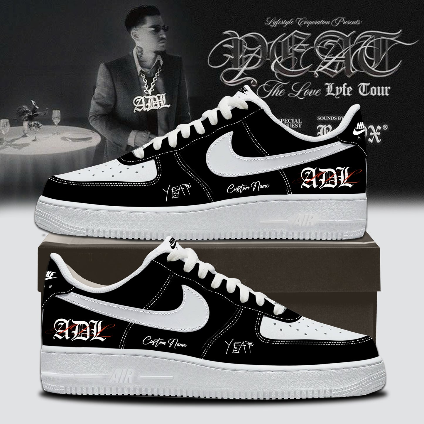 .YEAT LOVE/LYFE Tour Signed Shoes 14