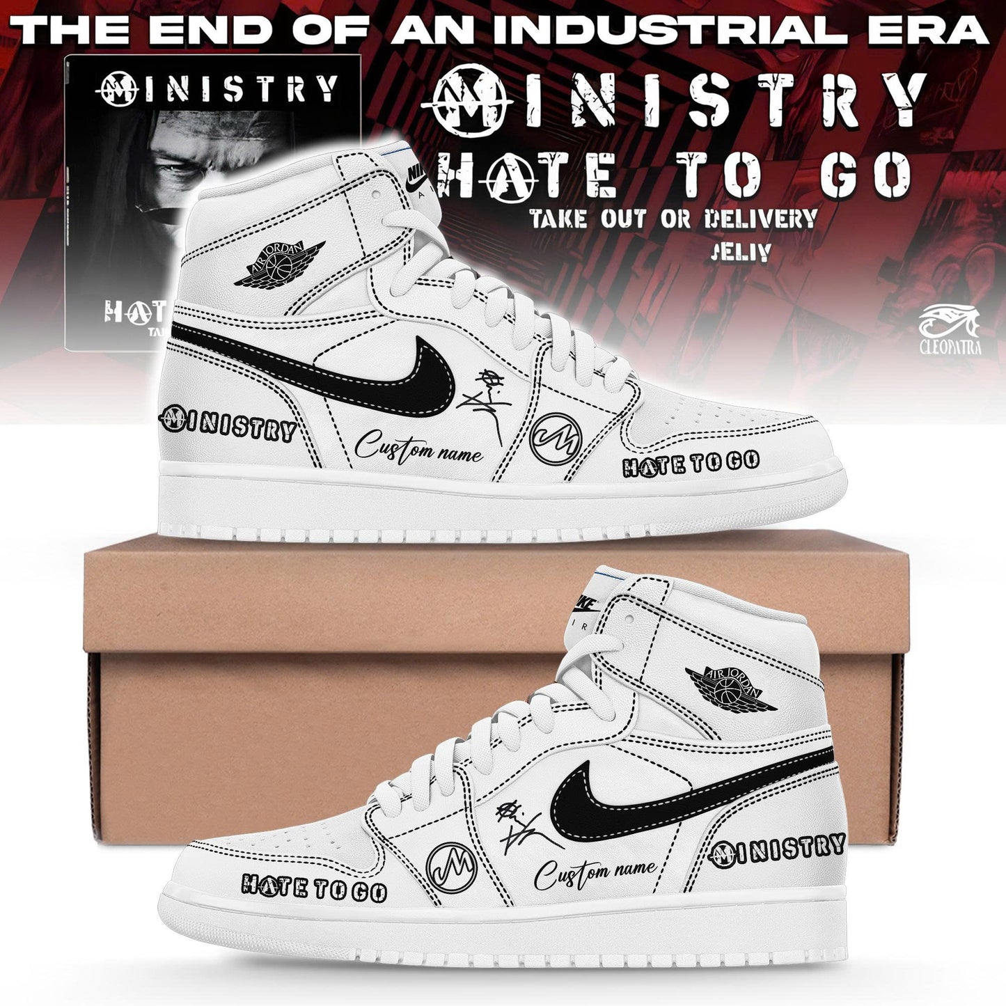 Ministry – Farewell Tour Hate to go Custom Name AJ1 v4