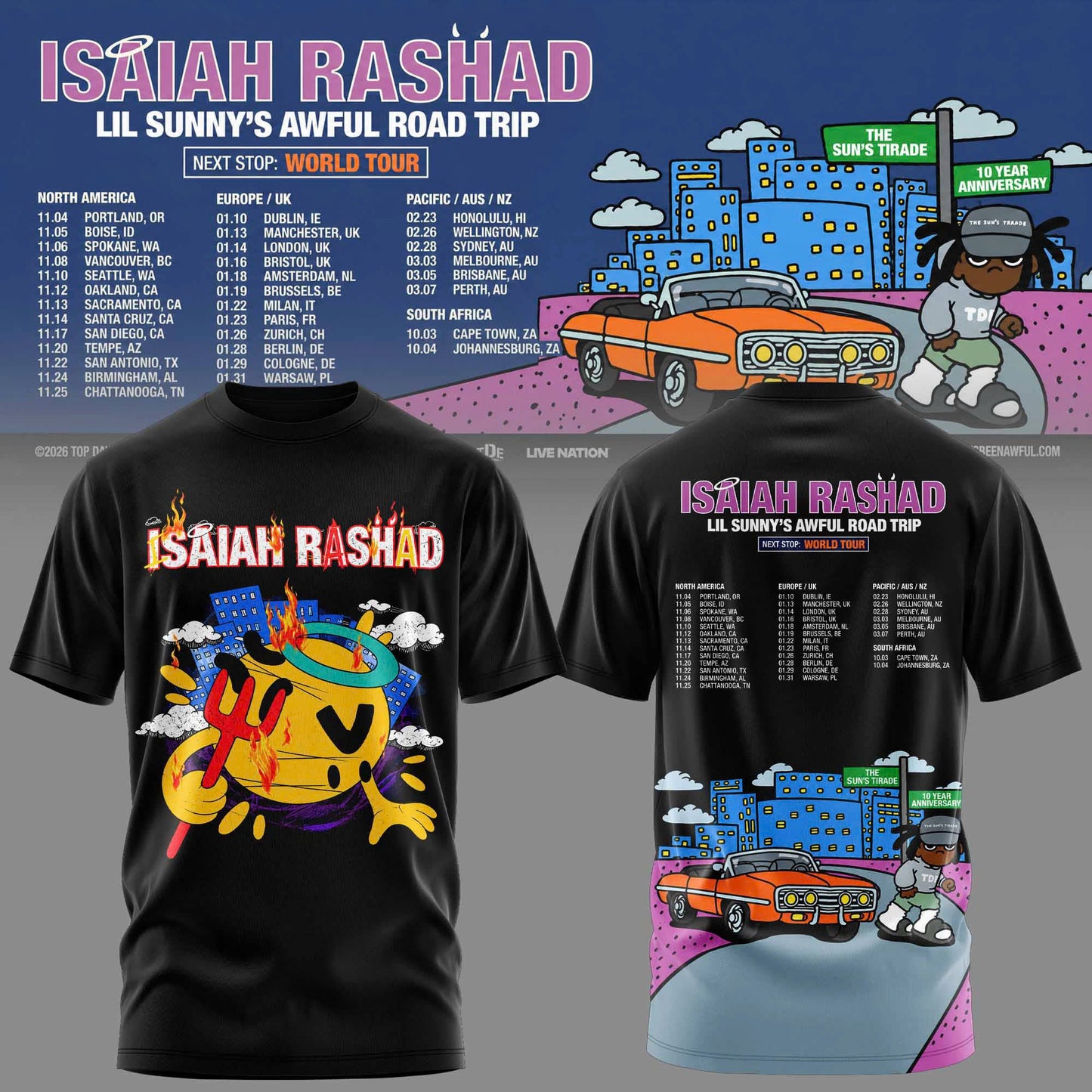 _ ISAIAH RASHAD – LIL SUNNY’S AWFUL ROAD TRIP TEE