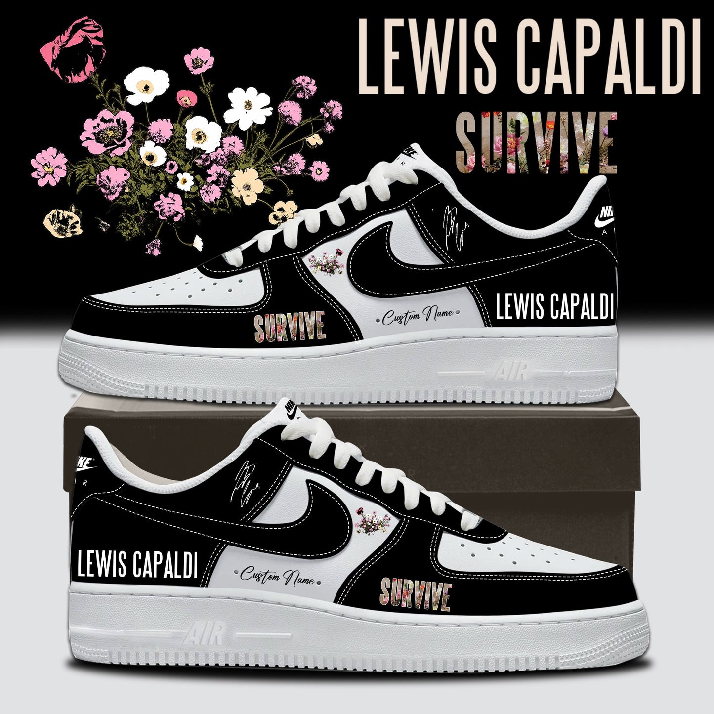 .Lewis Capaldi Tour 2026 – AF1 Shoes1