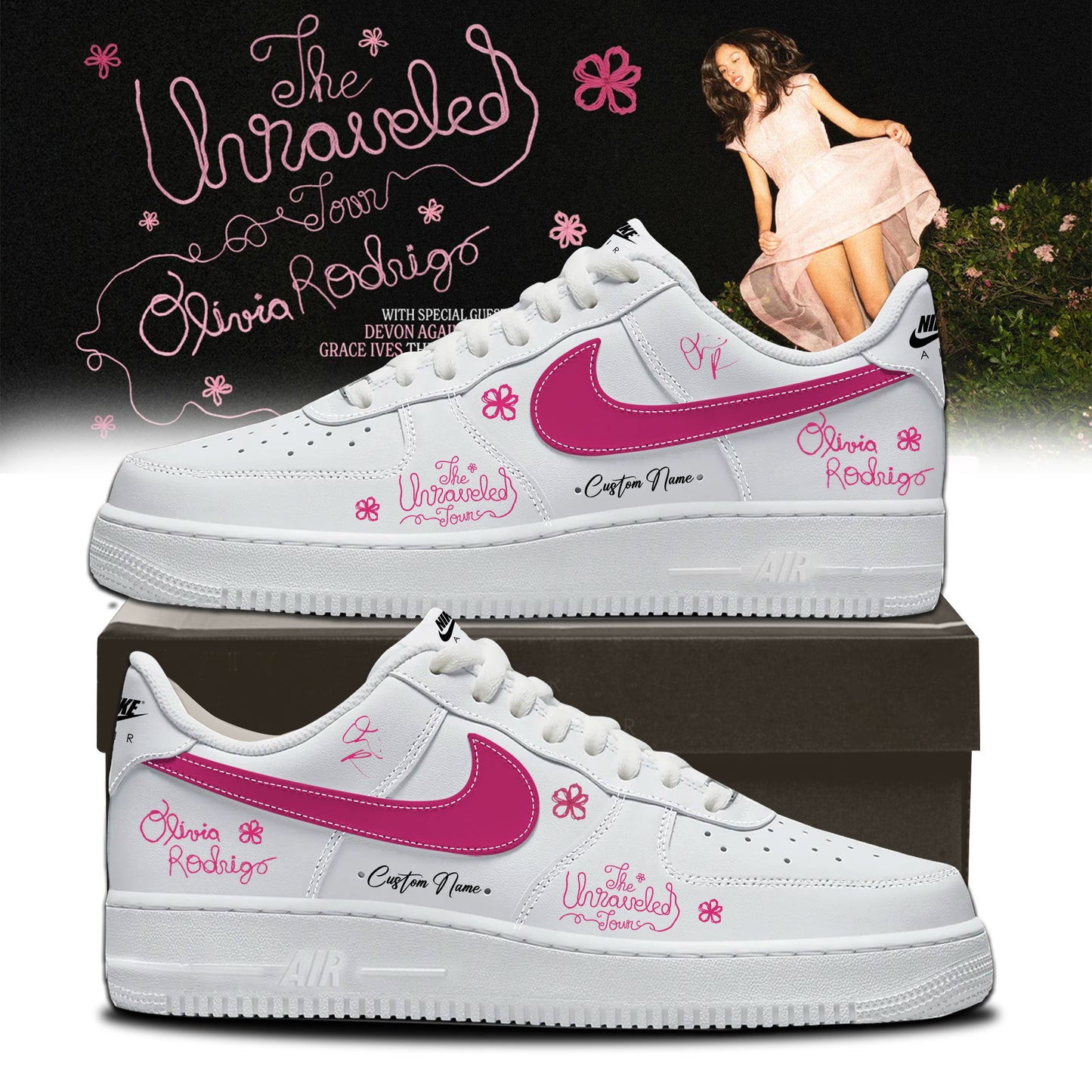 Olivia Rodrigo The Unraveled Tour signed Shoes 2