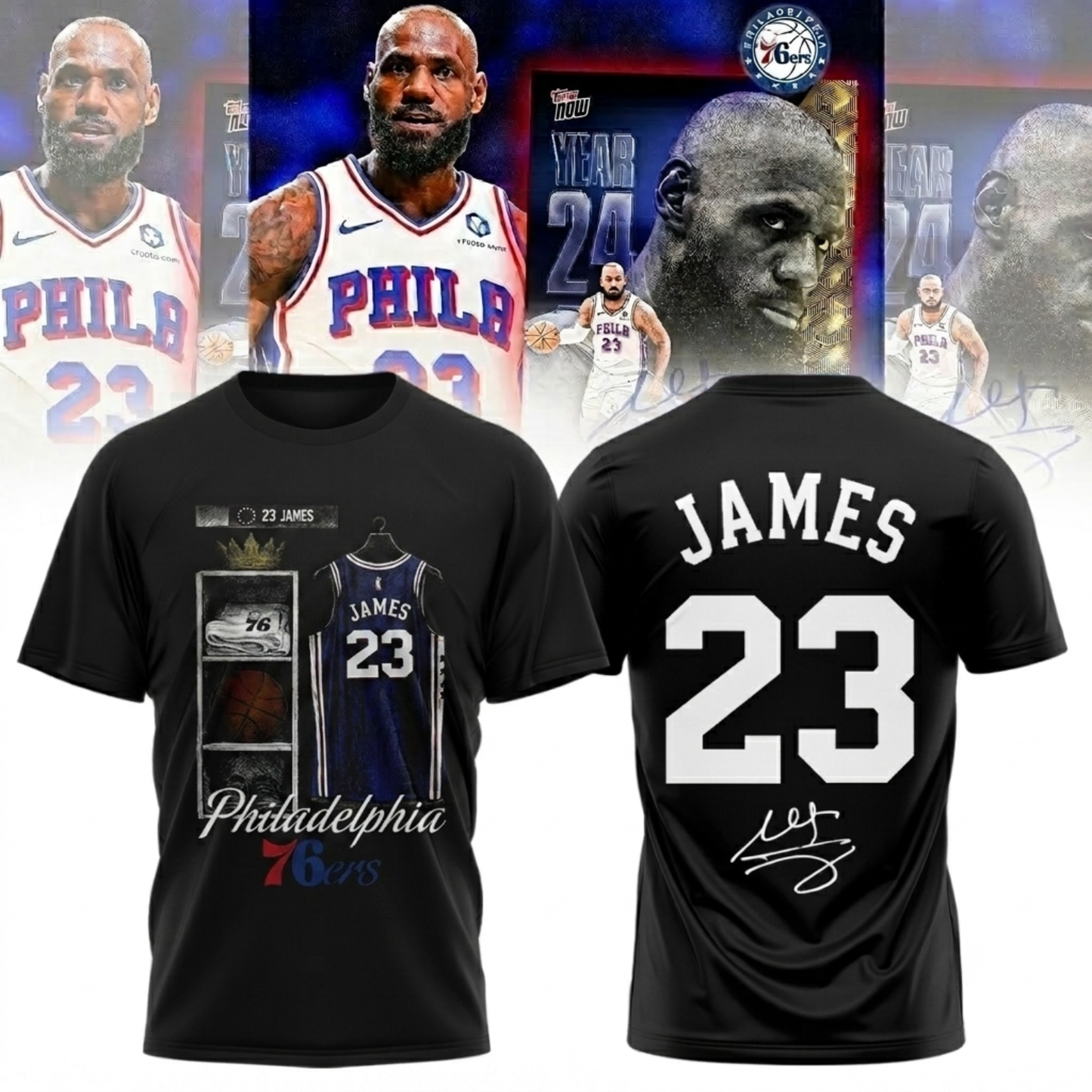 .,LeBron James Philadelphia 76ers Limited Edition Signature – Shirt