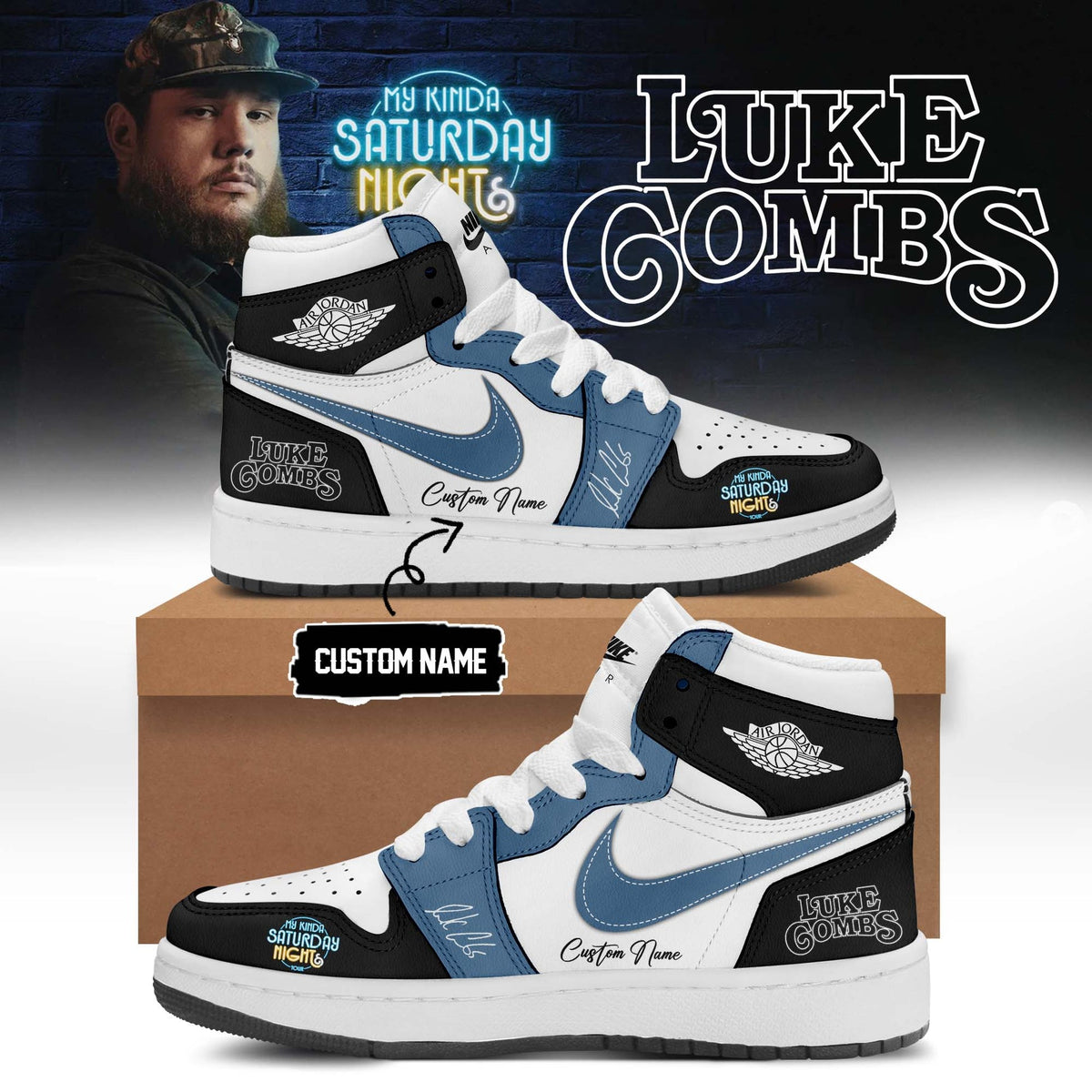 Luke Combs ”My Kinda Saturday Night Tour 2026” Limited Edition Signature – Shoes 4b
