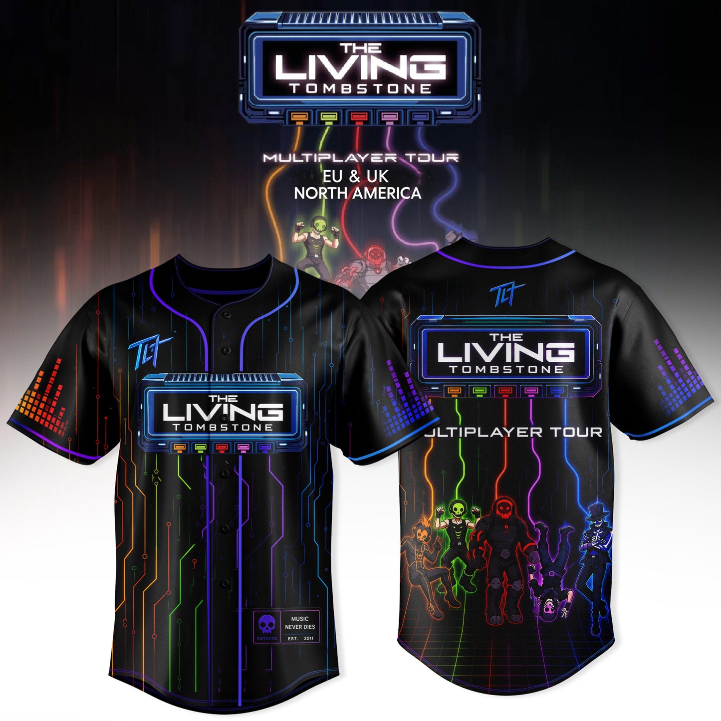 The Living Tombstone: Multiplayer Tour 2026 Exclusive Baseball Jersey
