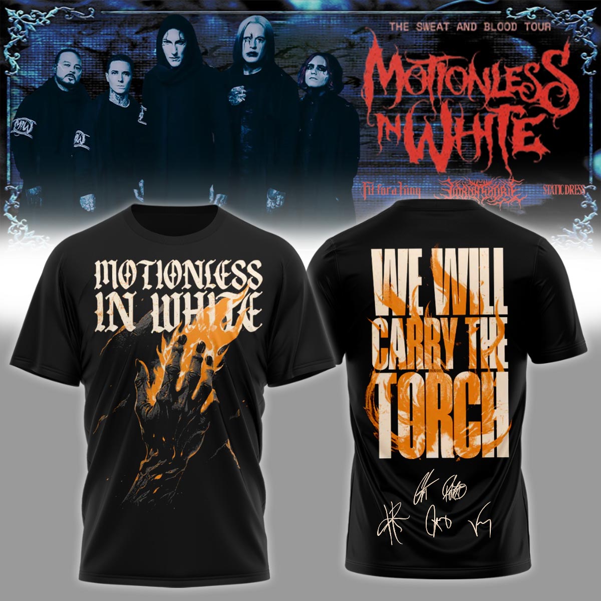 Motionless In White Signed Decades TShirt