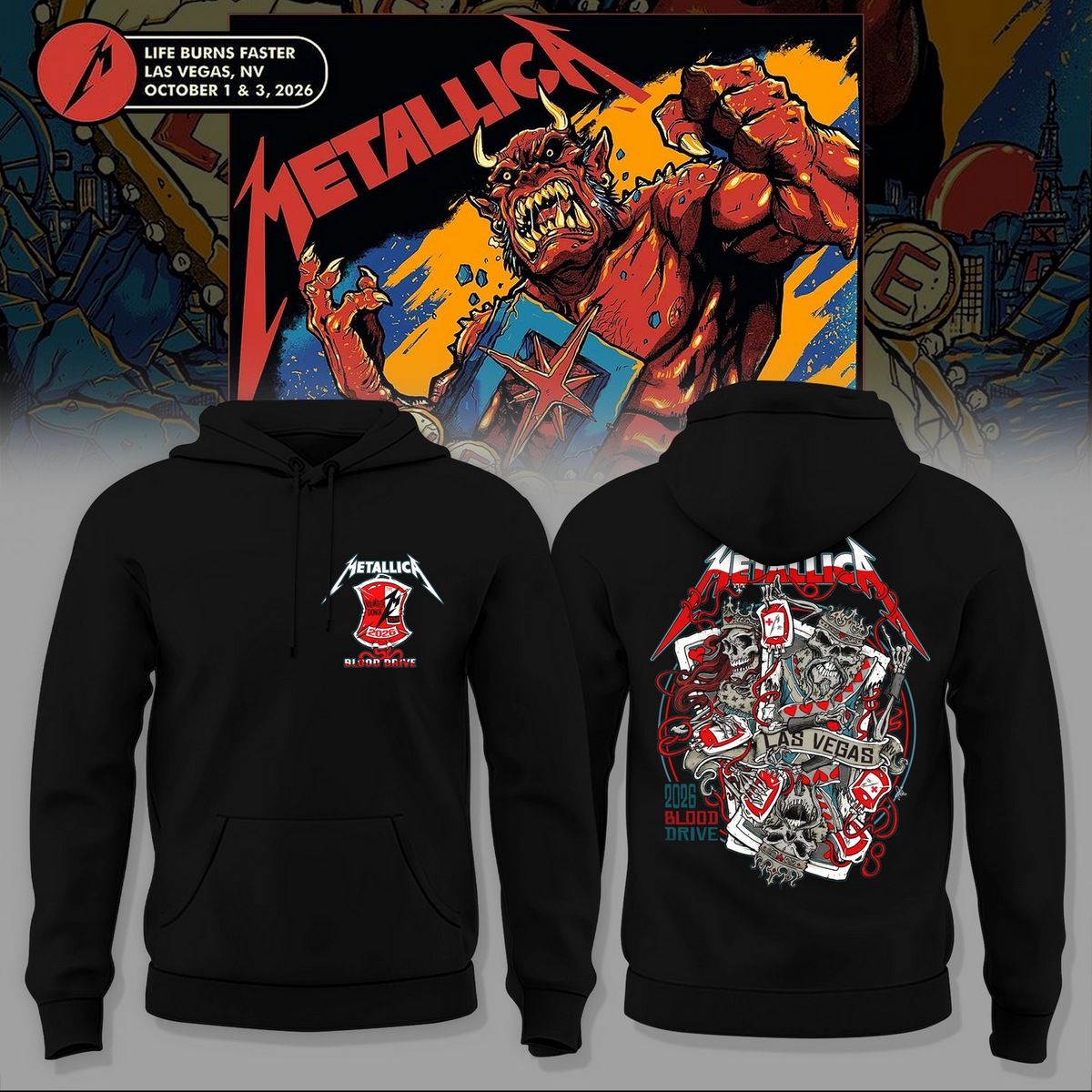 Life Burns Faster, Las Vegas - M72 World Tour Hoodie 7