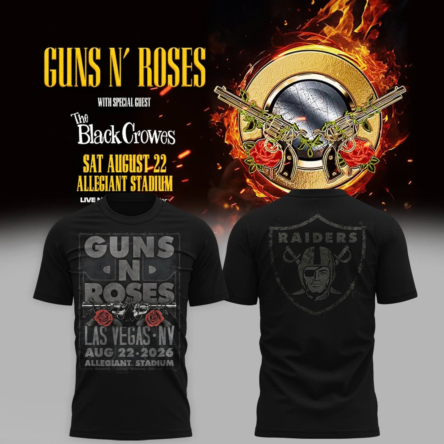 Limited Edition Guns N’ Roses Tour 2026 TShirt
