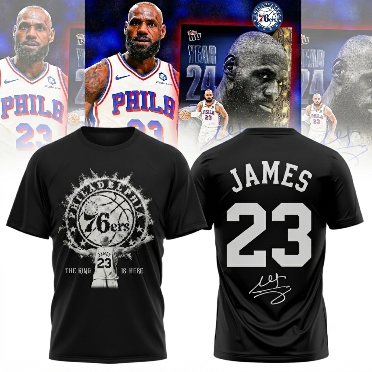 .,LeBron James Philadelphia 76ers Limited Edition Signature – Shirt