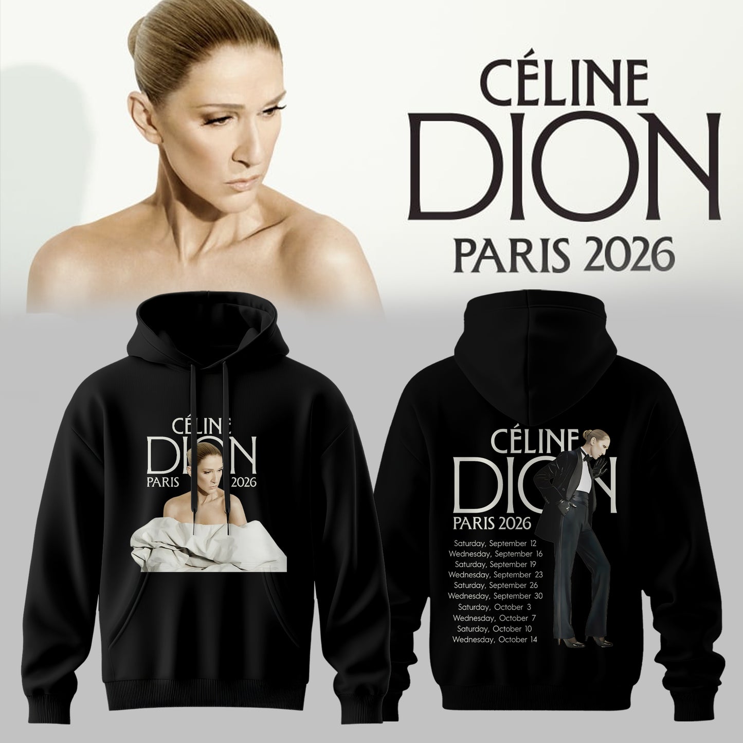 CELÍNE DION: LIVE IN PARIS 2026 Limited Hoodie