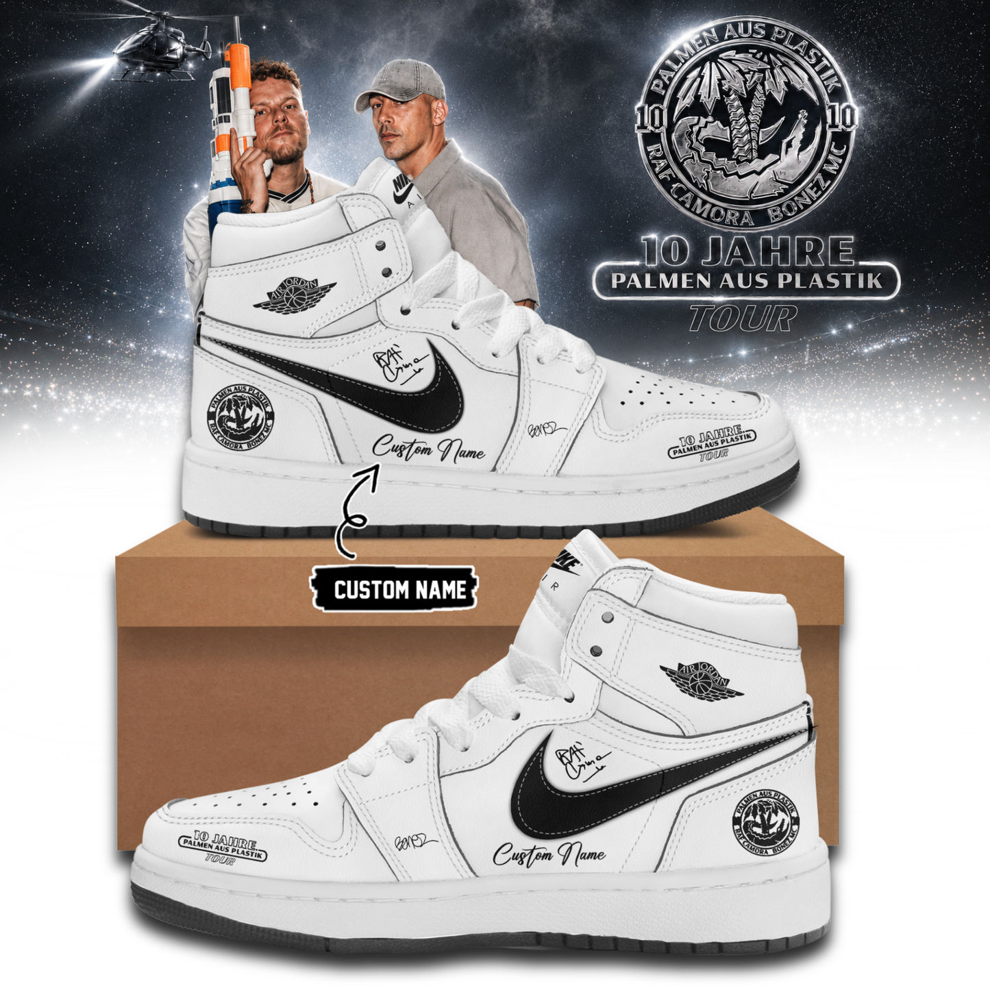 __RAF Camora & Bonez MC "10 Jahre Palmen aus Plastik Tour" . Limited Edition Signature Shoes 1