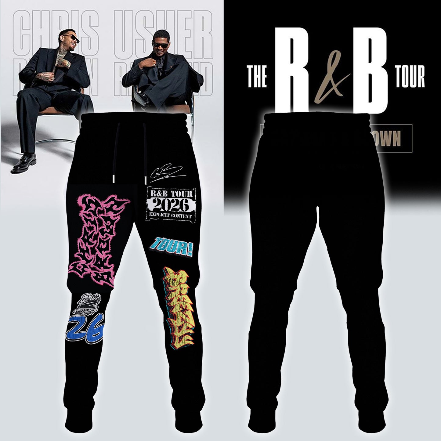 Official Chris Brown R&B Tour Signed Tshirt