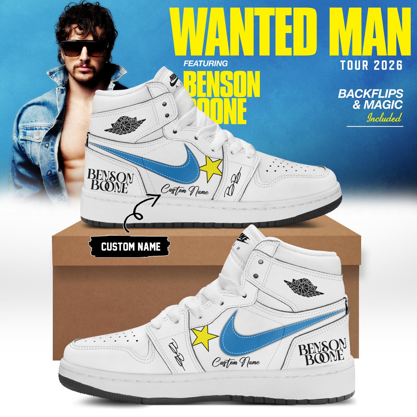 Benson Boone Wanted Man Shoes