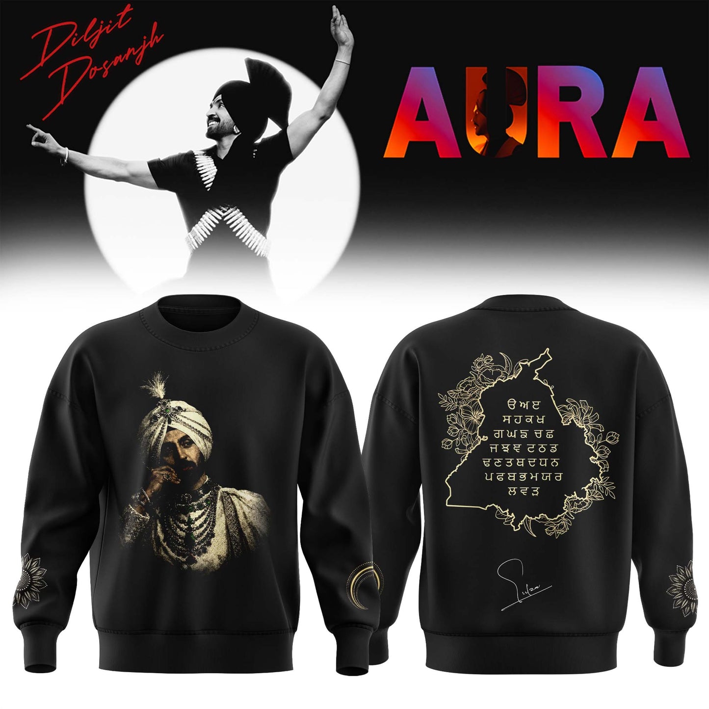 Diljit Dosanjh ”AURA World Tour” Sweatshirt