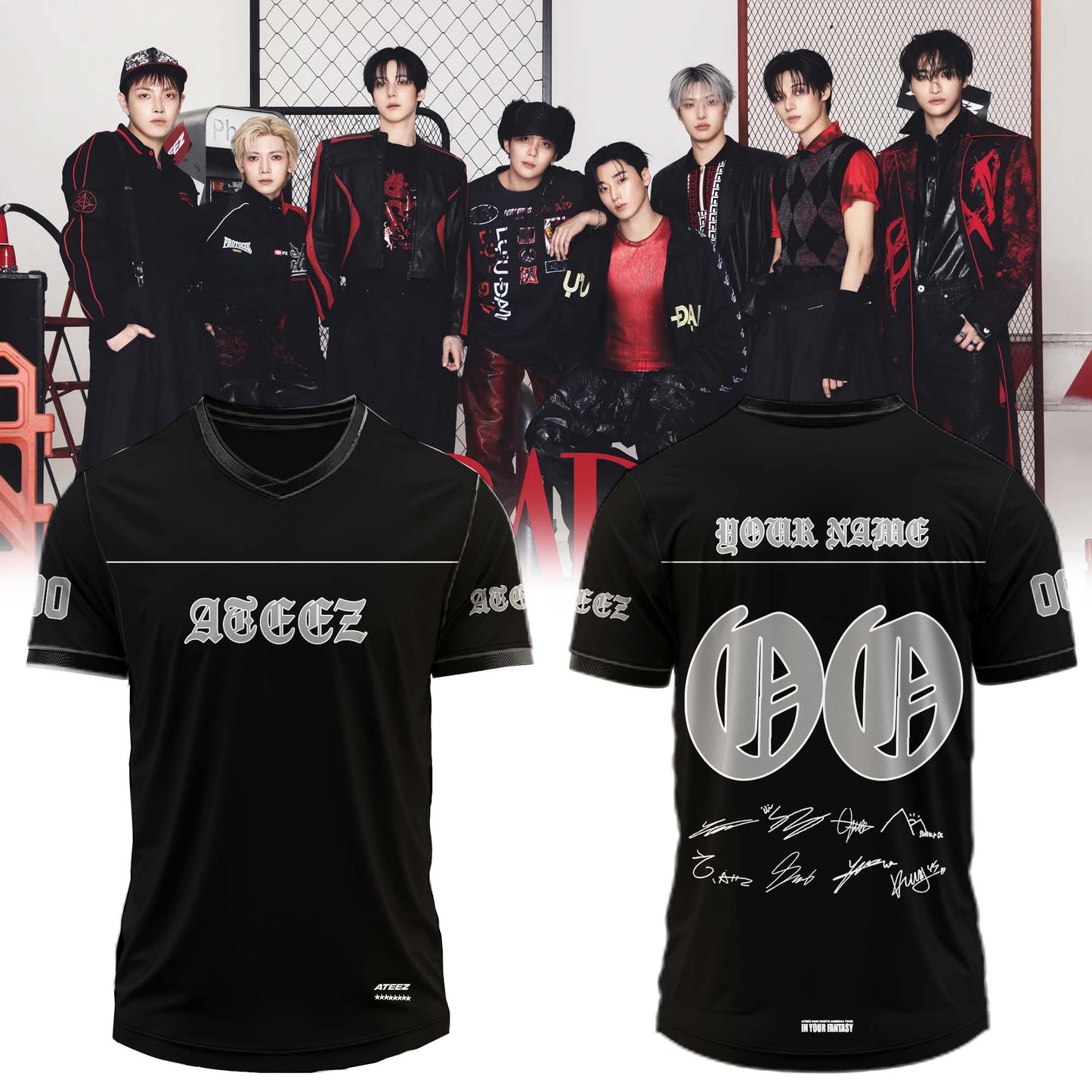 .ATEEZ BAD signed Jersey (Custom Name & Number)