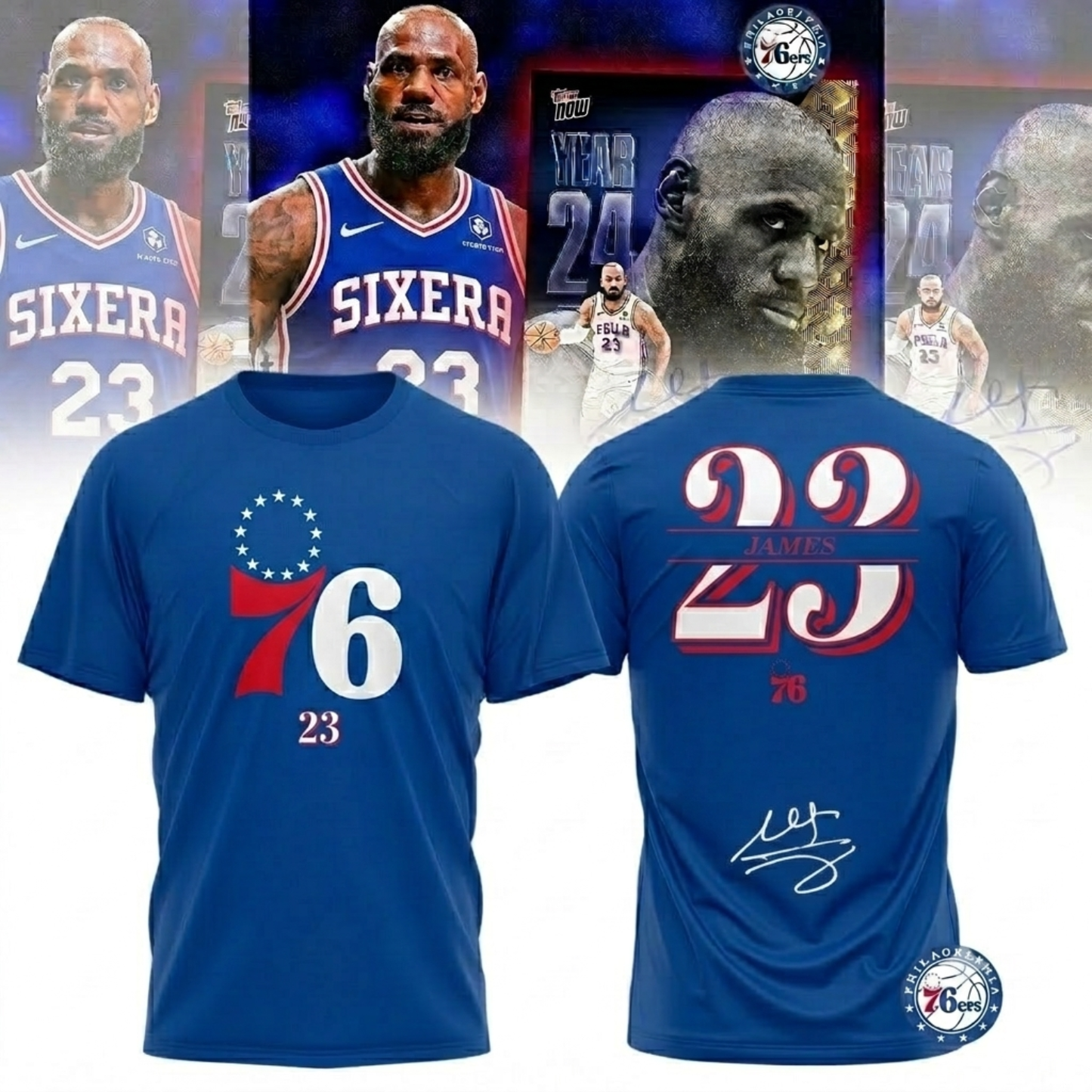 .,LeBron James Philadelphia 76ers Limited Edition Signature – Shirt