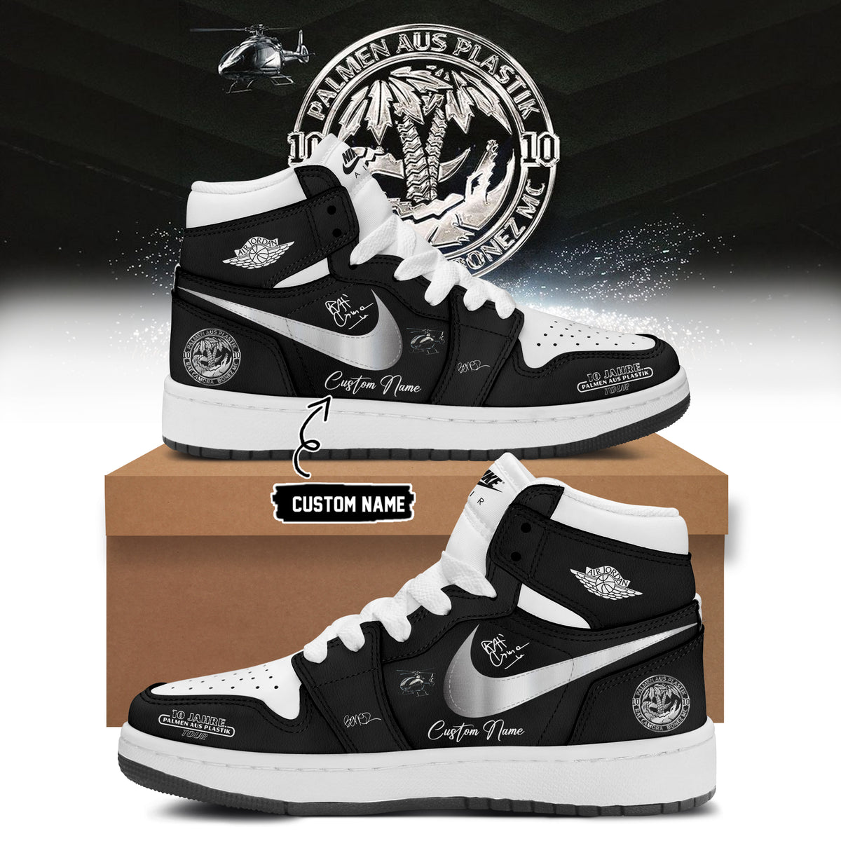 __RAF Camora & Bonez MC “10 Jahre Palmen aus Plastik Tour” . Limited Edition Signature Shoes 3-