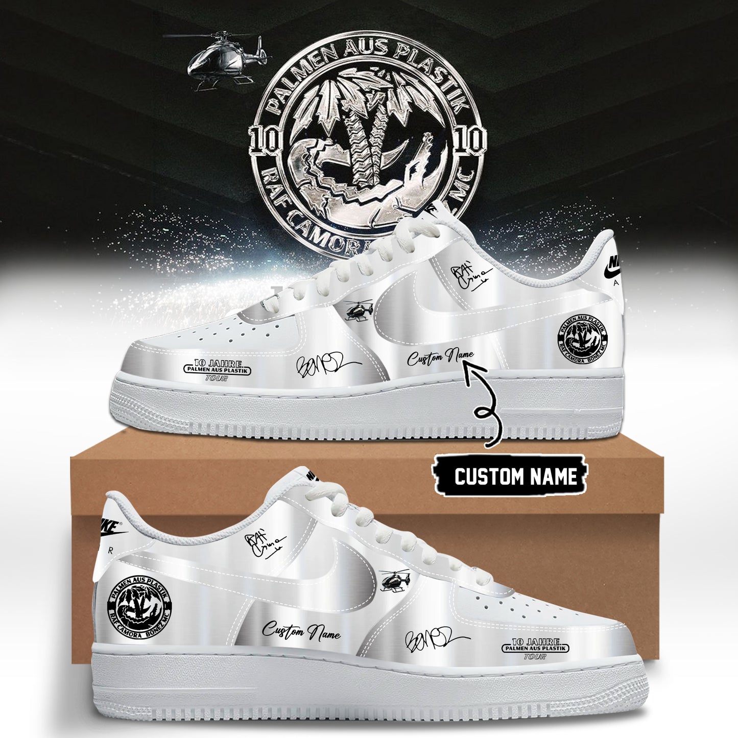 __RAF Camora & Bonez MC “10 Jahre Palmen aus Plastik Tour” . Limited Edition Signature Shoes 1