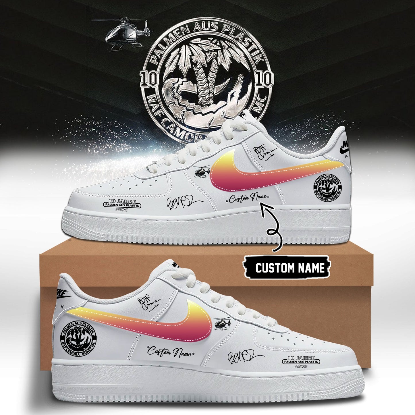 __RAF Camora & Bonez MC "10 Jahre Palmen aus Plastik Tour" . Limited Edition Signature Shoes 6