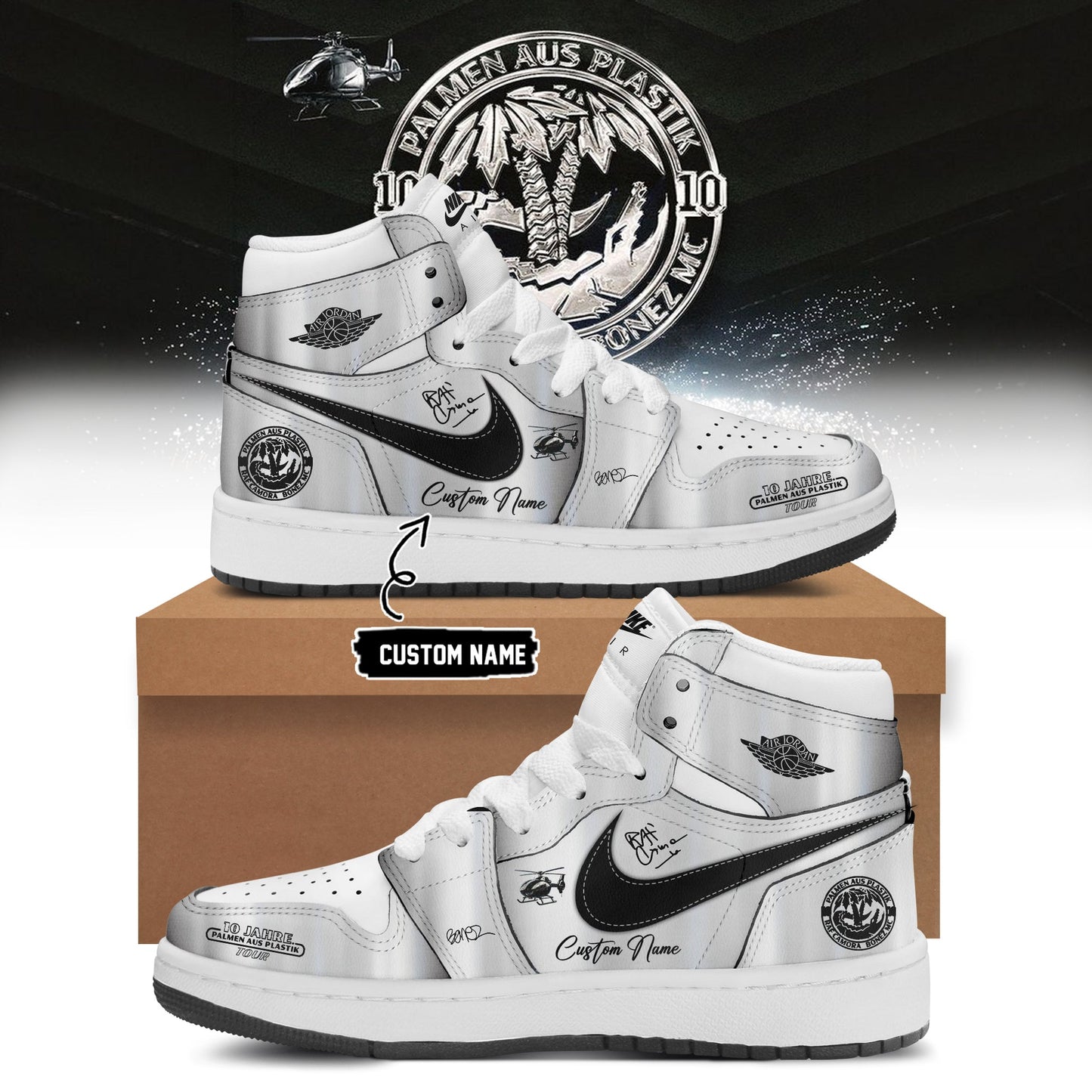 __RAF Camora & Bonez MC "10 Jahre Palmen aus Plastik Tour" . Limited Edition Signature Shoes 2--