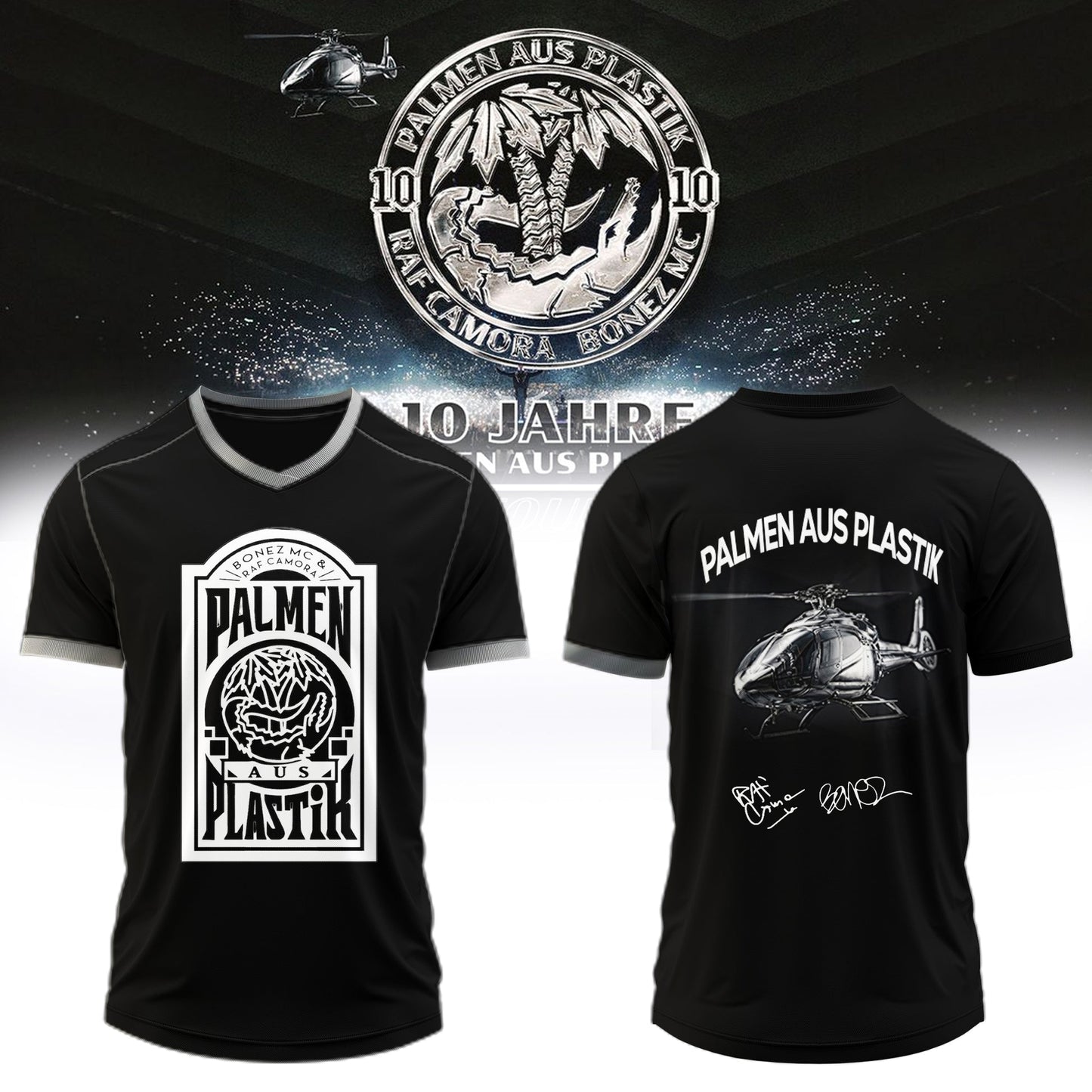 _,,RAF Camora & Bonez MC "10 Jahre Palmen aus Plastik Tour" . Limited Edition Signature Jersey