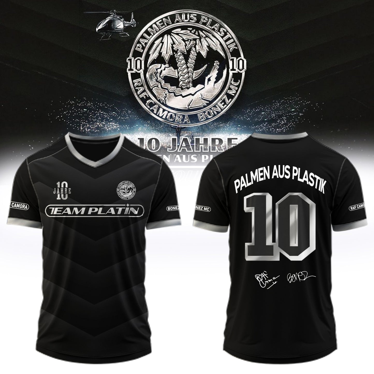 __,RAF Camora & Bonez MC "10 Jahre Palmen aus Plastik Tour" . Limited Edition Signature Jersey