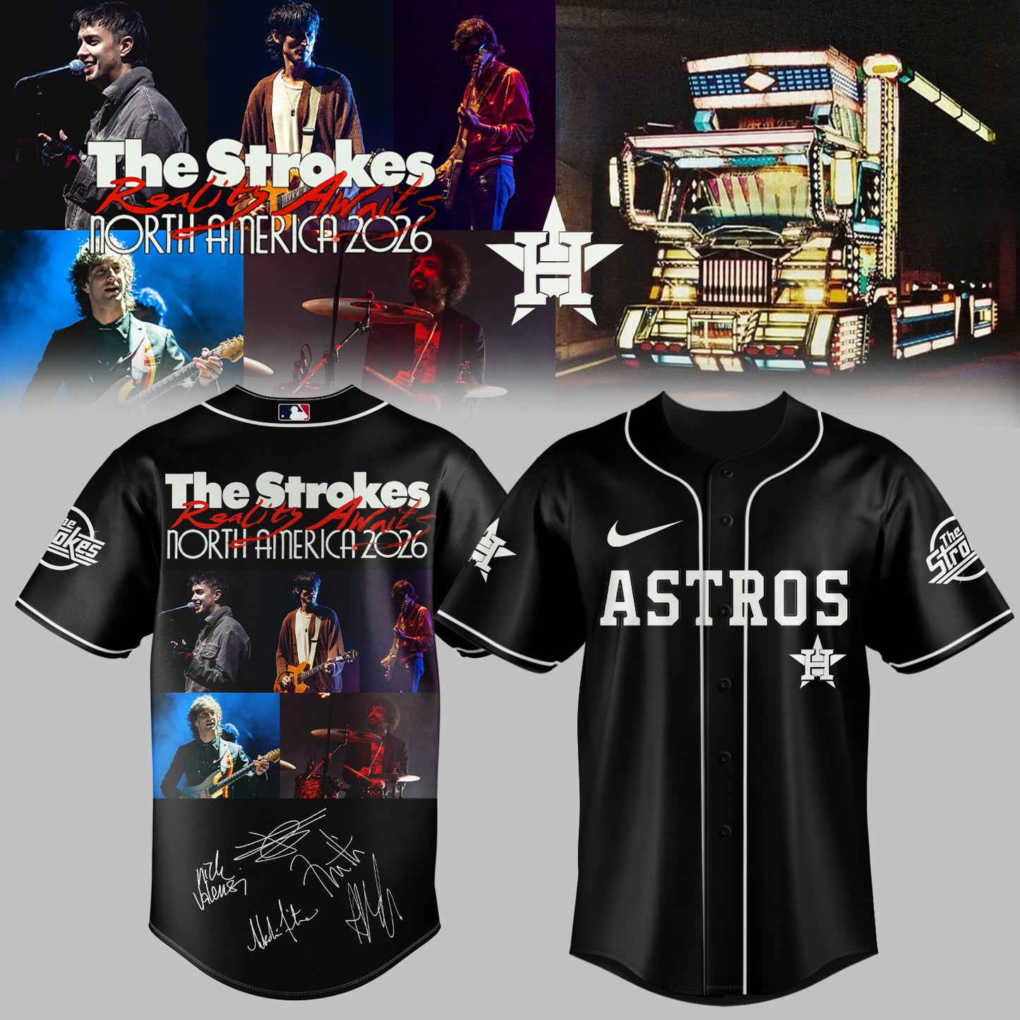 ,,MLB X The Strokes ”Reality Awaits North America 2026” Limited Edition Signature – Jersey 2