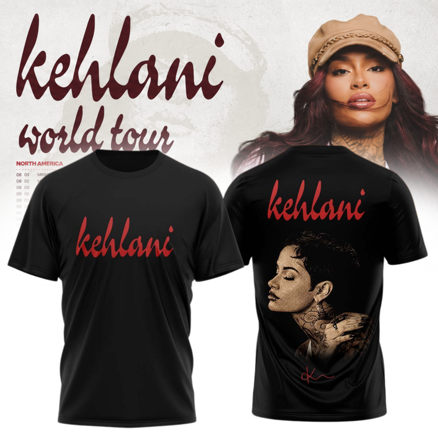 Kehlani ”Kehlani World Tour ”- TShirt