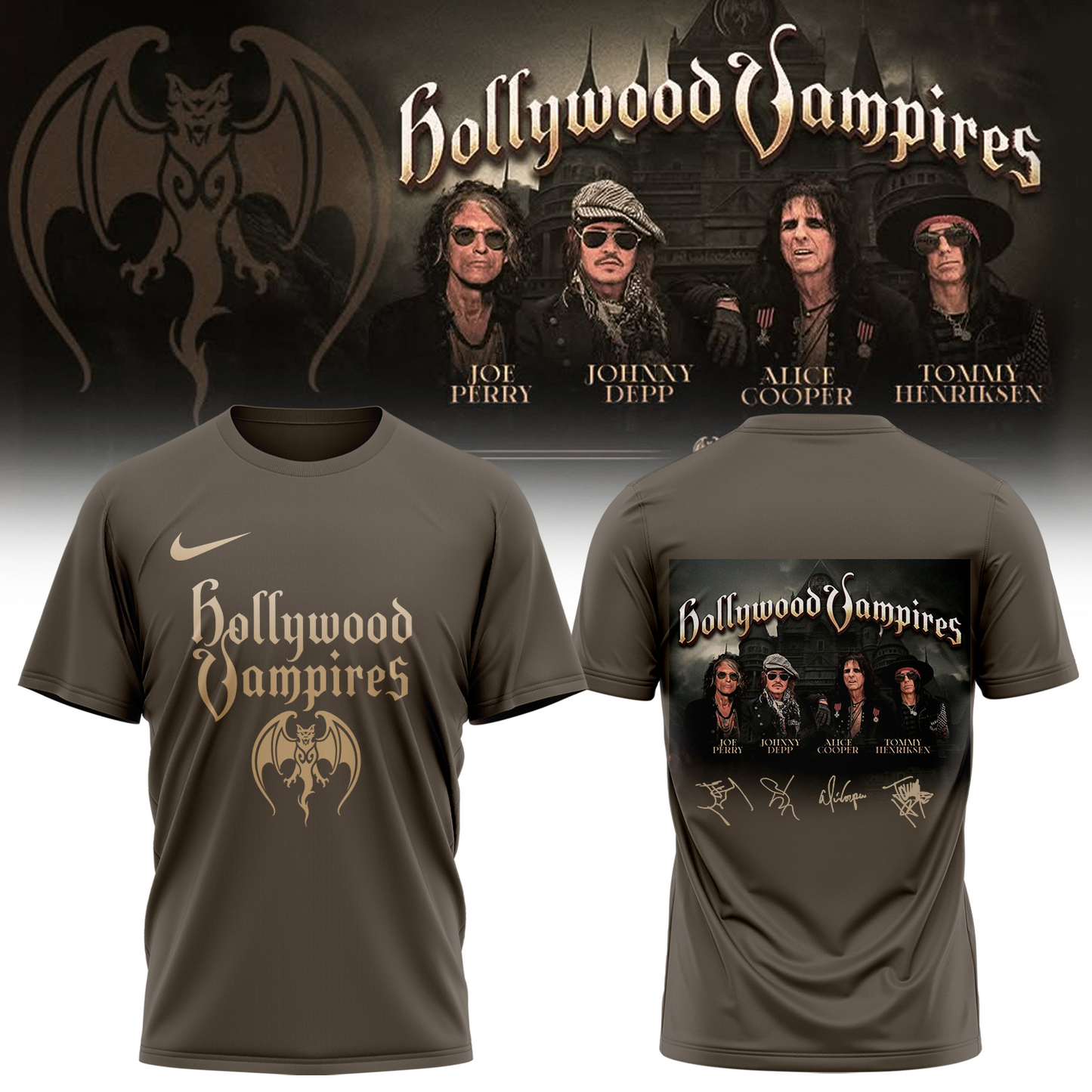 ,,.Hollywood Vampires World Tour 2026 Signed – Shirt