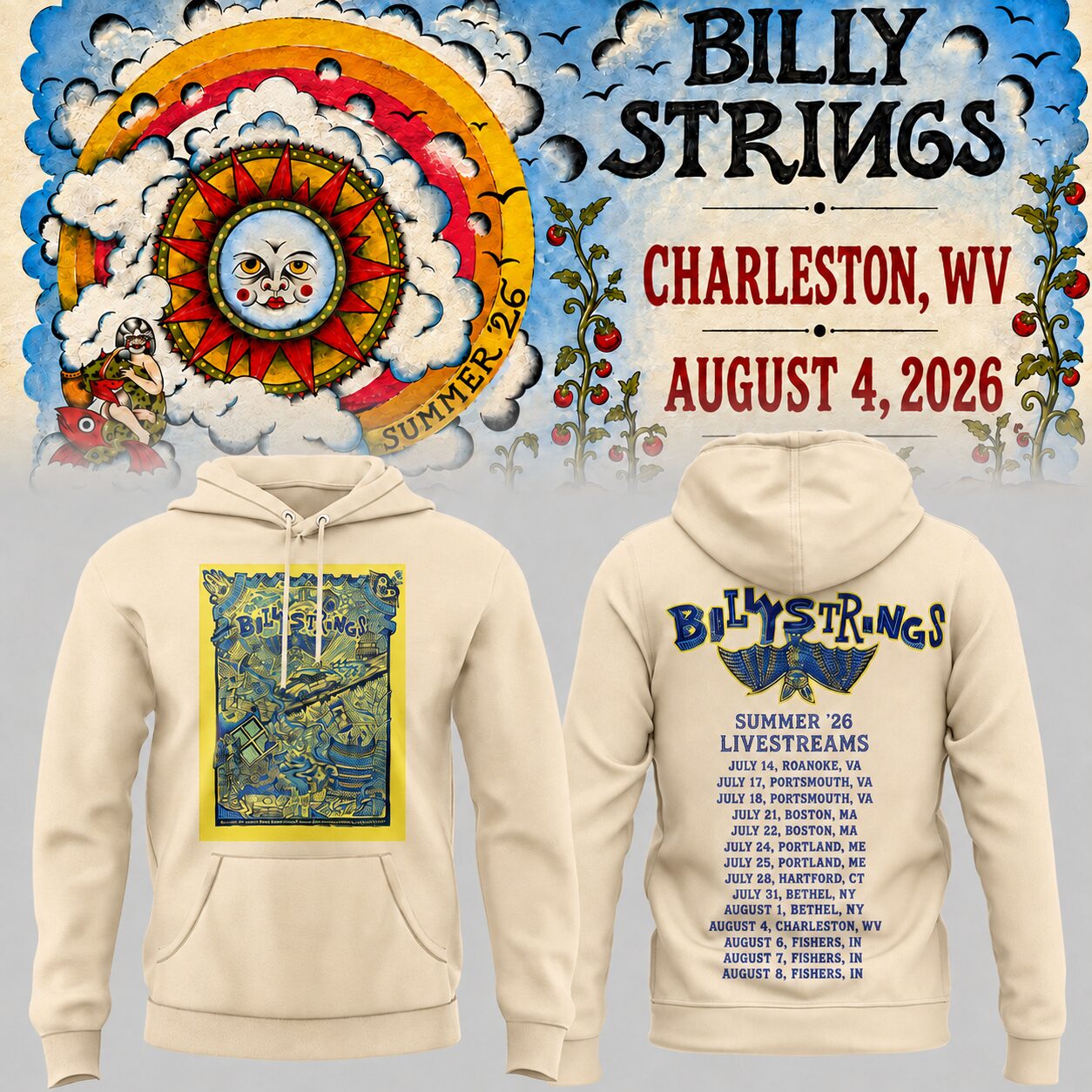 Limited Edition Billy Strings tour 2026 Hoodie