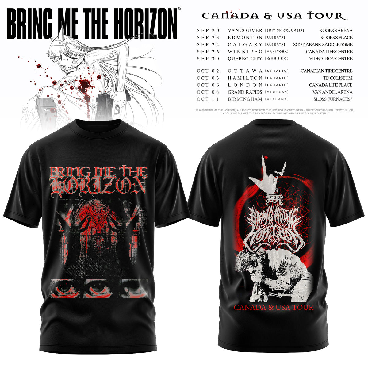 BRING ME THE HORIZON — CANADA & USA TOUR TEE