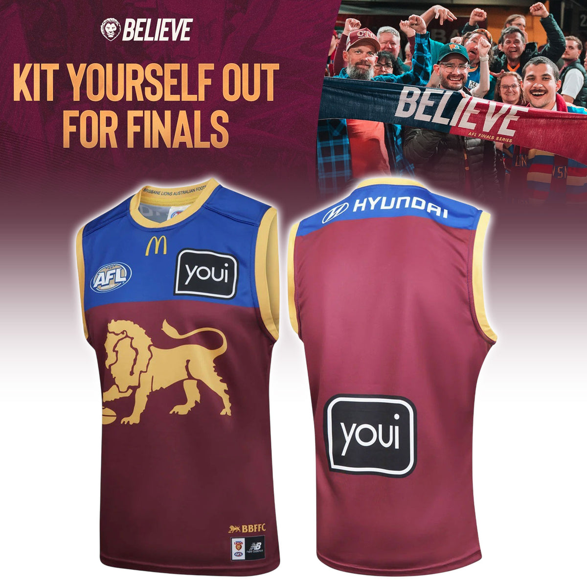 ..Brisbane Lions 2026 Home Guernsey