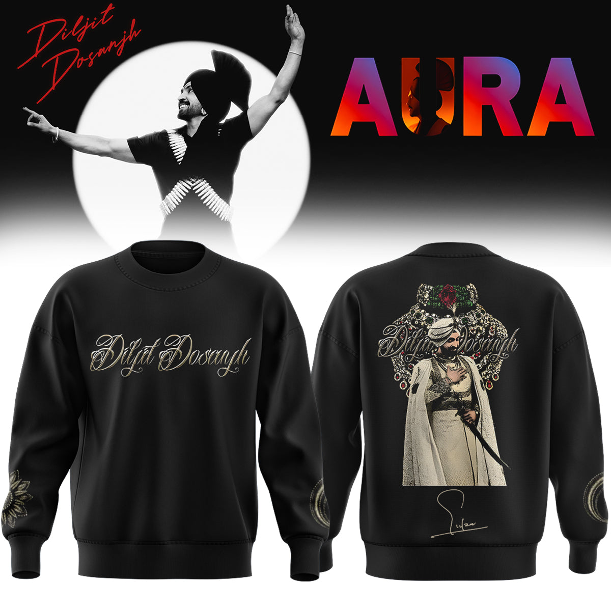Diljit Dosanjh ”AURA World Tour” Sweatshirt