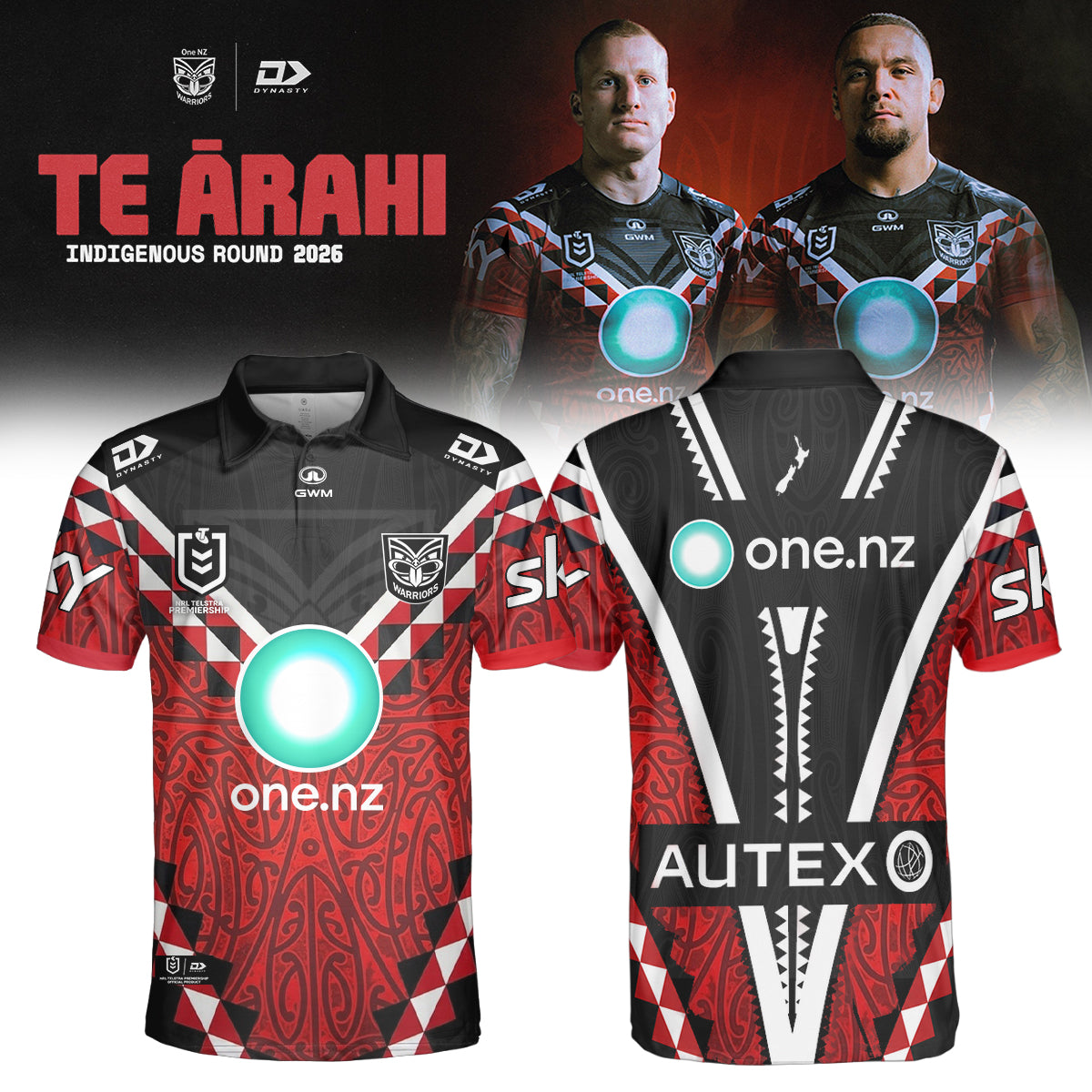 ,,,2026 New Zealand Warriors Replica Te Ārahi Polo