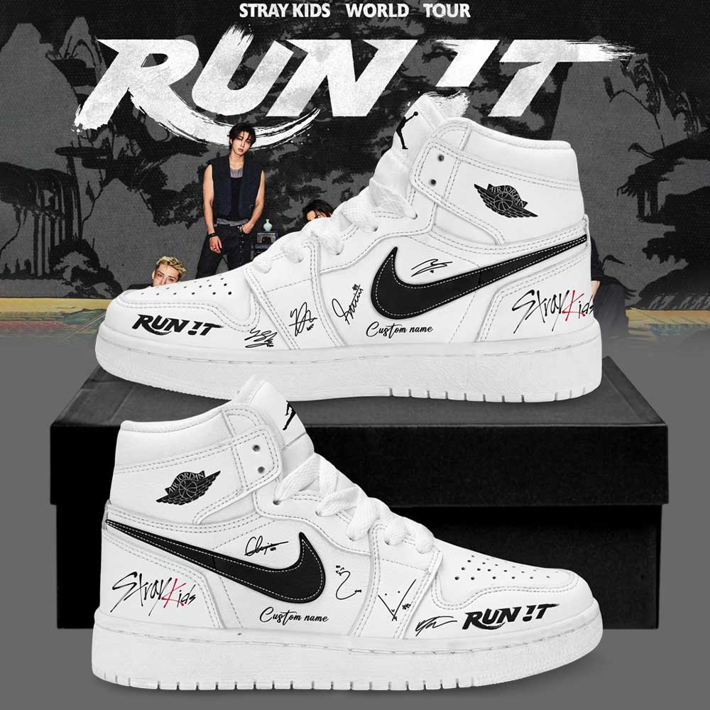 Stray Kids “RUN IT” World Tour Signature Custom Name Shoes V3