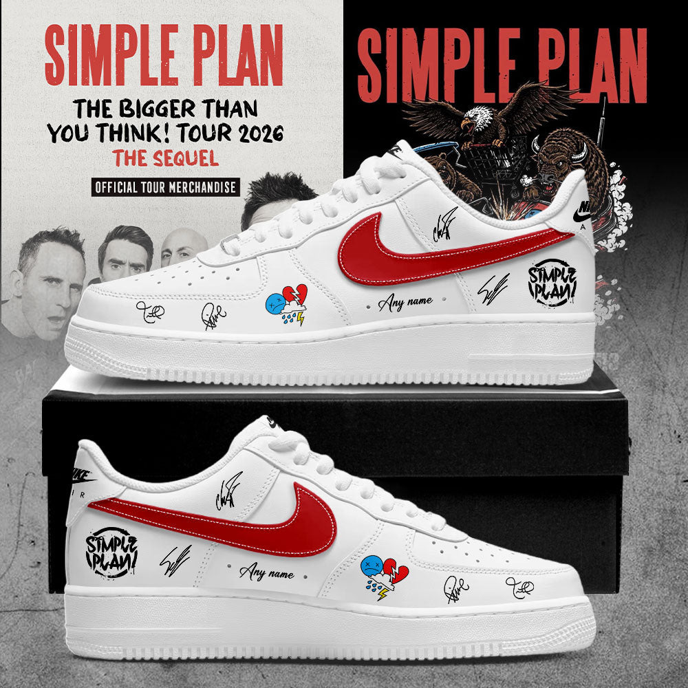 Simple Plan It’s time!! The sequel to our “Bigger Than You Think!” Tour 2026 V2 Signature Custom Name Shoes