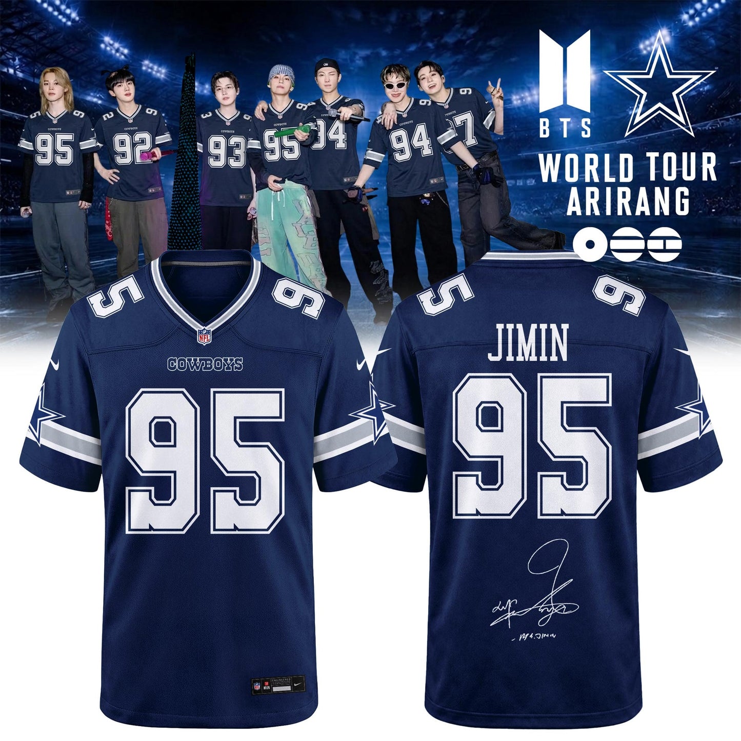 Dallas Cowboys x BTS World Tour 2026 Limited Edition Jersey