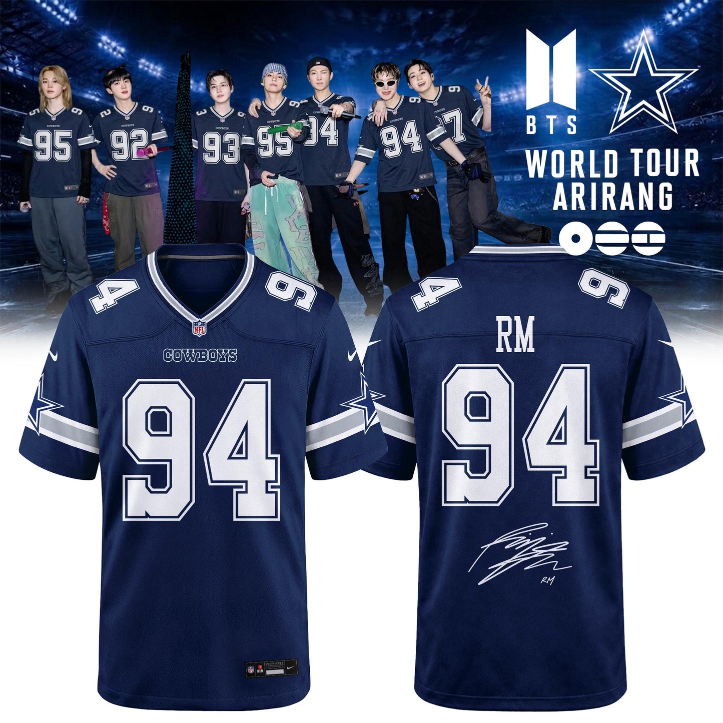 Dallas Cowboys x BTS World Tour 2026 Limited Edition Jersey