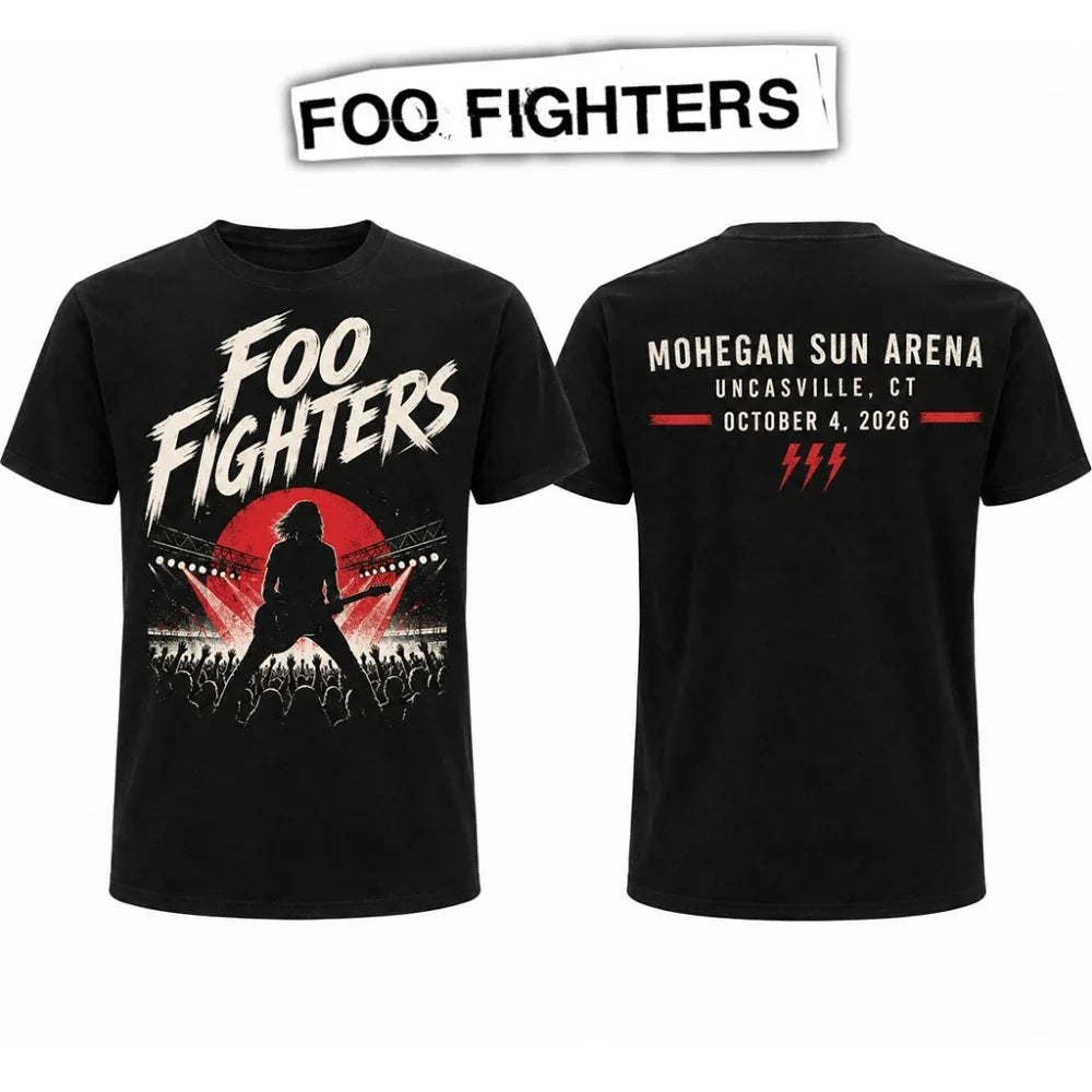 Foo Fighters Mohegan Sun 2026 Shirt, Take Cover Tour Concert Tee, Uncasville CT Rock Band T-Shirt, October 4 2026