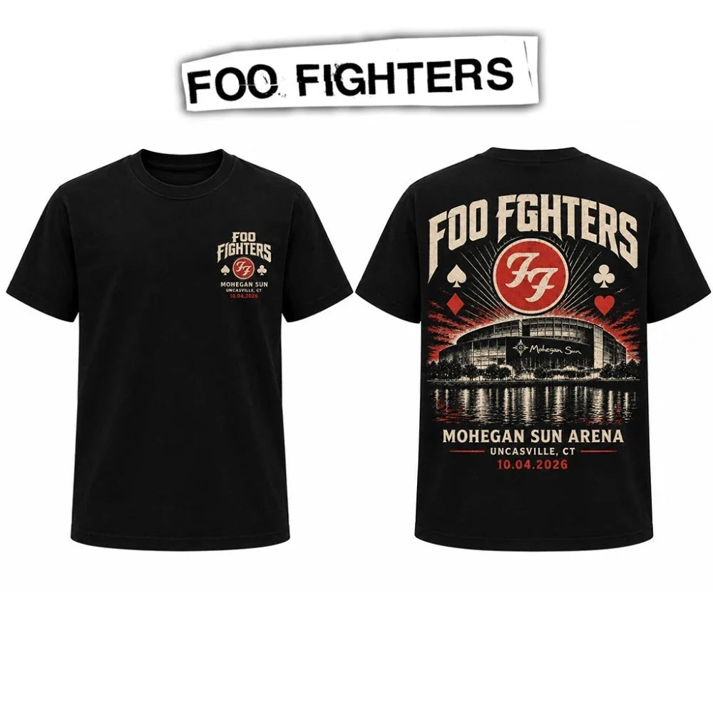 Foo Fighters Take Cover Tour 2026 T-Shirt, Mohegan Sun Arena Concert Shirt, Uncasville Connecticut Rock Music Tee