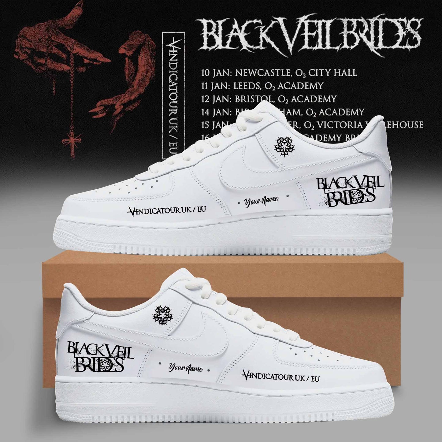BLACK VEIL BRIDES – UK TOUR 2026 COLLECTION SHOES