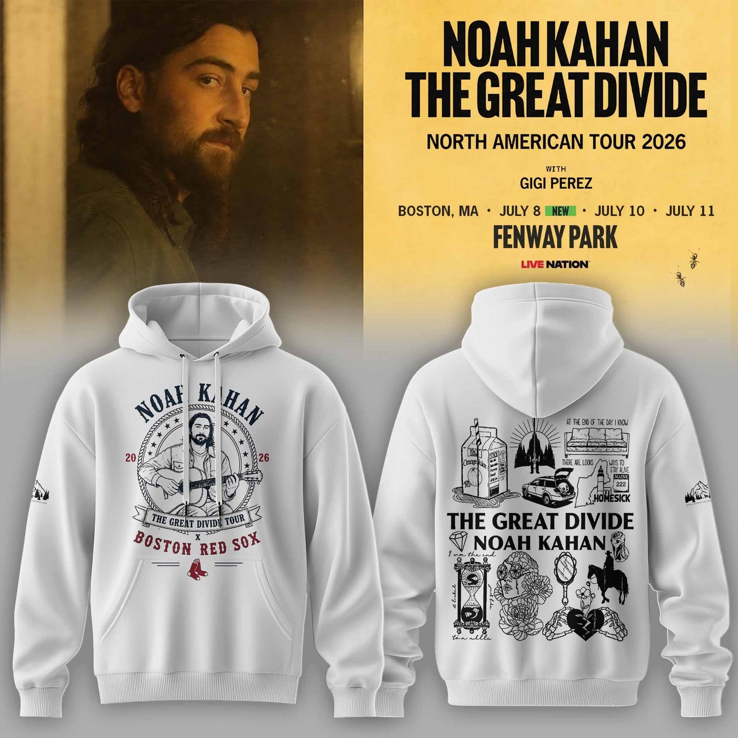 _ Noah Kahan – The Great Divide Tour 2026 Limited Hoodie