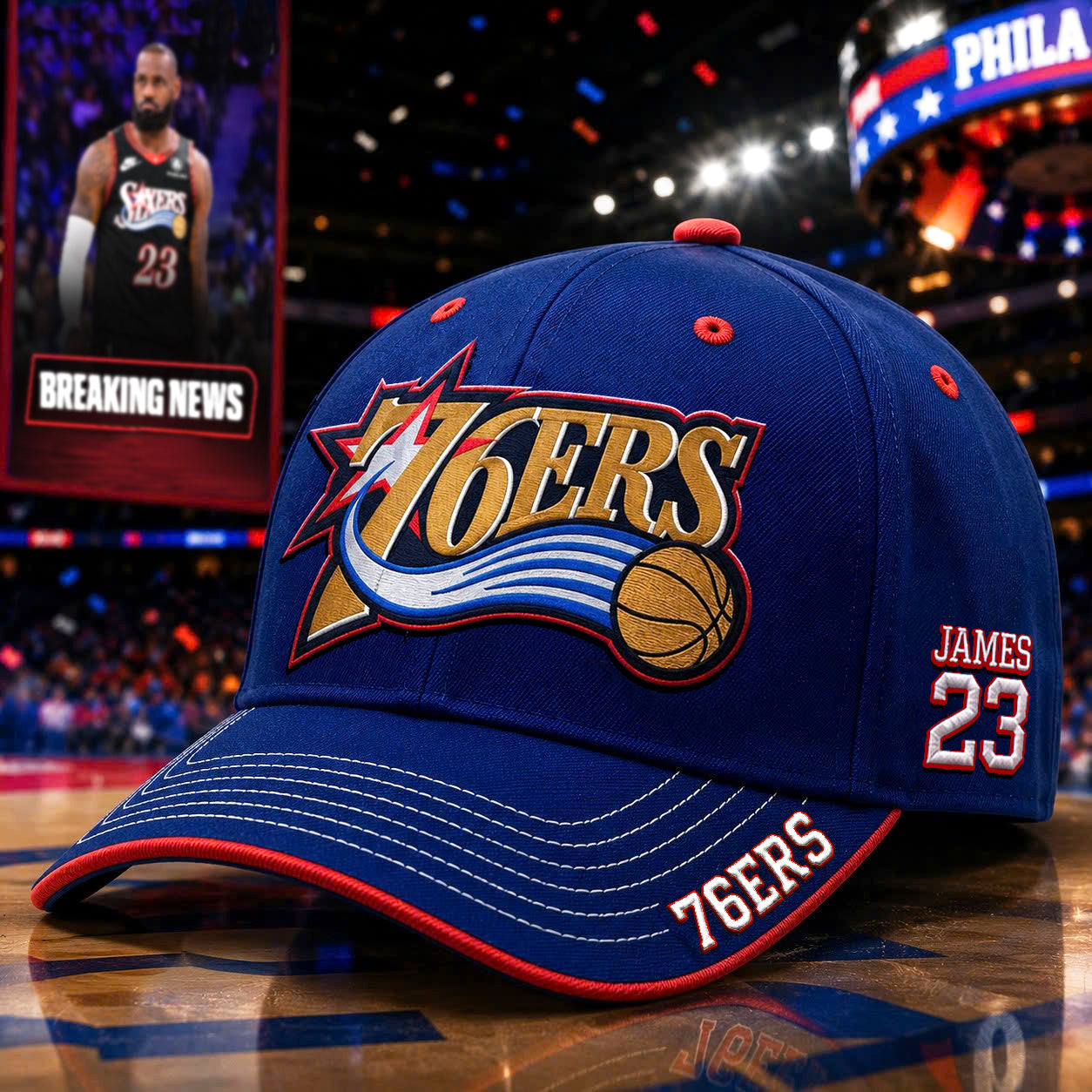 Limited Edition “LeBron James” Philadelphia 76ers Cap