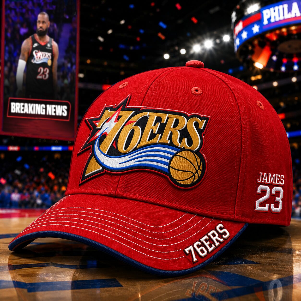 Limited Edition “LeBron James” Philadelphia 76ers Cap
